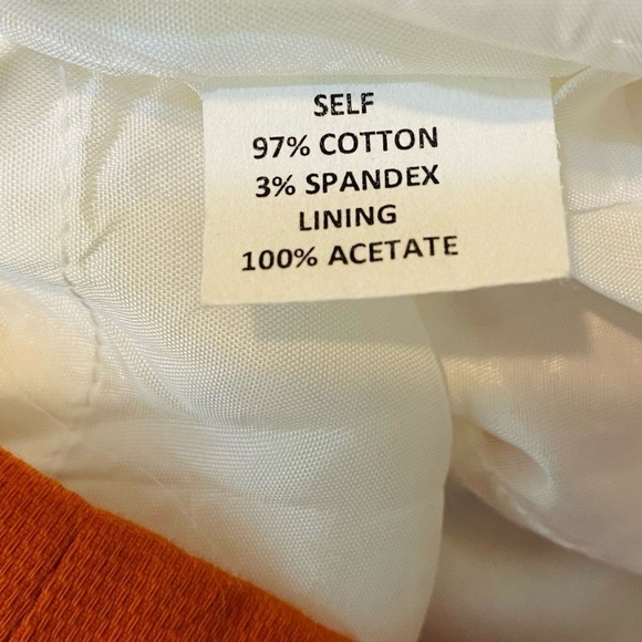 SARA CAMPBELL Ivory Orange Polka Dot Bow Shift Elegant Dress Size 2 - Picture 12 of 12